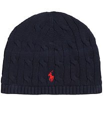 Polo Ralph Lauren Mütze m. Fleece - Strick - Navy