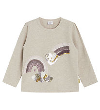 Hust and Claire Blouse - Alma - Beige Melange w. Sequins