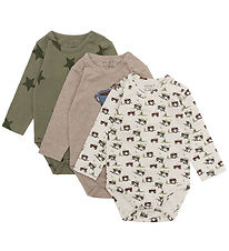 Hust and Claire Bodysuit L/æ - 3-Pack - Bertram - Turtle Green