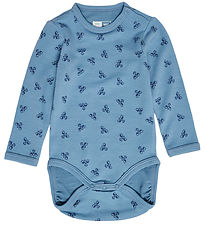 Hummel Bodysuit L/Æ - Wool - HmlBambo - Blue Shadow