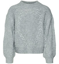 Vero Moda Girl Bluse - Strick - VmVarna - Light Grey Melange