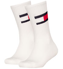 Tommy Hilfiger Sokkar - Rib - 2 Pakki - Hvítur