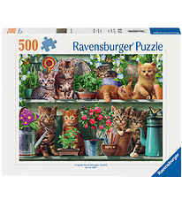 Puzzle Ravensburger - 500 Briques - Chats sur l'étagère