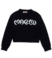 Marni Blouse - Cropped - Wool/Nylon - Black w. White