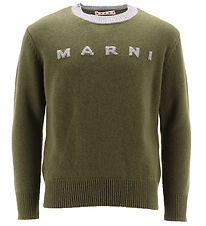 Marni Blouse - Wool - Deep Lichen Green