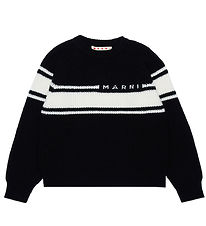 Marni Blouse - Wool - Black w. White