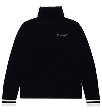 Marni Blouse - Rib - Black w. White