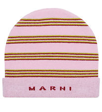 Marni Beanie - Knitted - Lilac Sachet w. Stripes