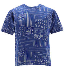 Marni T-shirt - True Blue/White w. Print
