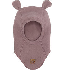 Mikk-Line Balaclava w. Ear - Wool - Single Layer - Twilight Mauv