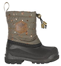 Mikk-Line Winter Boots - Chocolate Chip w. Gold