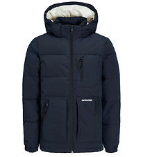 Jack & Jones Steppjacke - JJEOtto - Dark Navy/Weiß