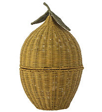 Bloomingville Basket w. Lid - Sage - 30x50 cm - Yellow