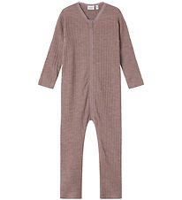 Name It Nightsuit - Wool - Rib - NmfWossa - Purple Dove