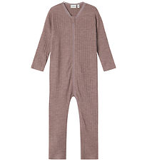 Name It Nightsuit - Wool - Rib - NbfWossa - Purple Dove