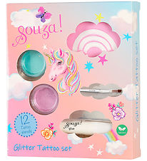 Souza Glitter-Húðflúr - 12 sniðmát - Unicorn