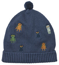 Liewood Mütze - Aster - Strick - Indigo Blue m. Roboter