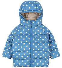 Veste Rembourrée Konges Sløjd - Nuka - Aisuru Blue av. Cœurs