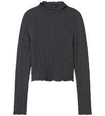 LMTD Blouse - NLFSaydi LS Crop Top - Magnet