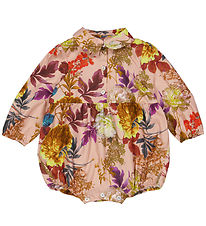 Christina Rohde Bodysuit L/æ - Dusty Pink w. Flowers
