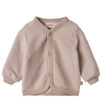 Wheat Cardigan - Wool fleece - Kari - Dry Rose