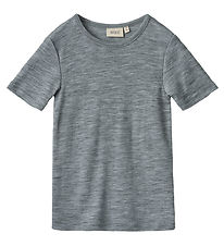 Wheat T-shirt - Wool - Seo - Melange Grey