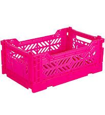 Aykasa Foldable Box - 27x17x11 cm - Mini - Neon Pink