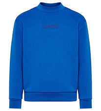 Hummel Peysa - hmlJR Fast Tech Flís Crew - Ólympíufari Blue