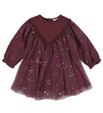 The New Siblings Dress - TnsMibby - Crushed Berry w. Stars