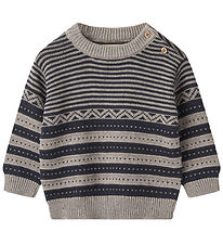 Wheat Blouse - Knitted - Janus - Navy