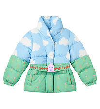 Stella McCartney Kids Steppjacke - Blau/Grün m. Wolken