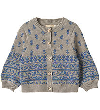 Wheat Cardigan - Strick - Jacquard - Warm Grey Melange