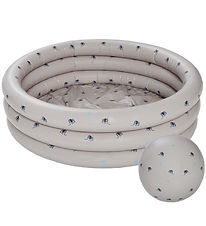 OYOY Kiddy Pool w. Beach Ball - 120x26 cm - Clay/Elephant