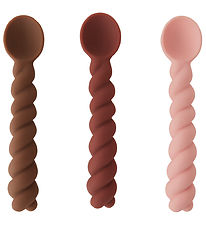 OYOY Spoons - 3-Pack - Twisted - Nutmeg/Rose/Choco
