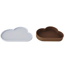 OYOY Matarsett - Sílikon- 2 Partar - Chloe - Ice Blue/Choco