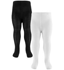 Minymo Strumpfhosen - 2er-Pack - Rib - Noos - Black