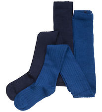 Minymo Strumpfhosen - 2er-Pack - Rib - Noos - Total Eclipse