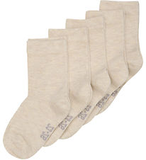 Minymo Socken - 5er-Pack - Silberne Nerz-Melange