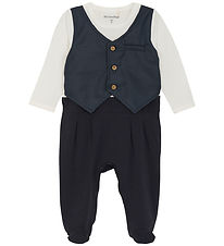 Minymo Jumpsuit - Blue/White/Black