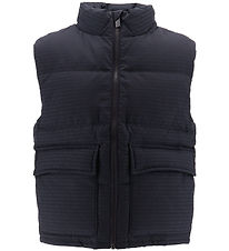 Emporio Armani Daunenweste - Navy m. Logos