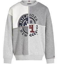 Tommy Hilfiger Sweatshirt - gespleißt bedruckt - Grey Heather Mi