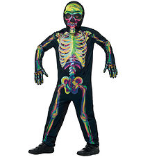 Smiffys Costume - Glow In The Dark Skeleton - Multi