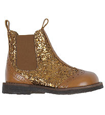 Angulus Boots - Chelsea - Cognac/Bronze w. Glitter