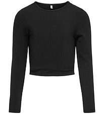Kids Only Blouse - Cropped - KogRoma - Black w.Glitter