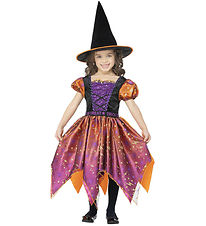 Smiffys Costume - Moon & Stars Witch - Purple/Orange
