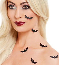 Smiffys Stickers - 3D Bat Stickers - 6-Pack - Black