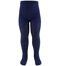 Molo Tights - Glitter Rib - Warm Blue
