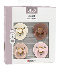 BIBS Colour Snuðin - Stærð 2 - 4 Pakki - Umferð - Blush Mix