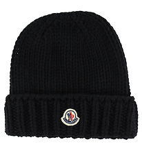 Moncler Beanie - Wool - Black