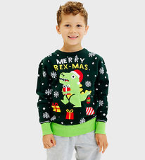 Jule-Sweaters Blouse - Sweet Christmas Dino - Green
